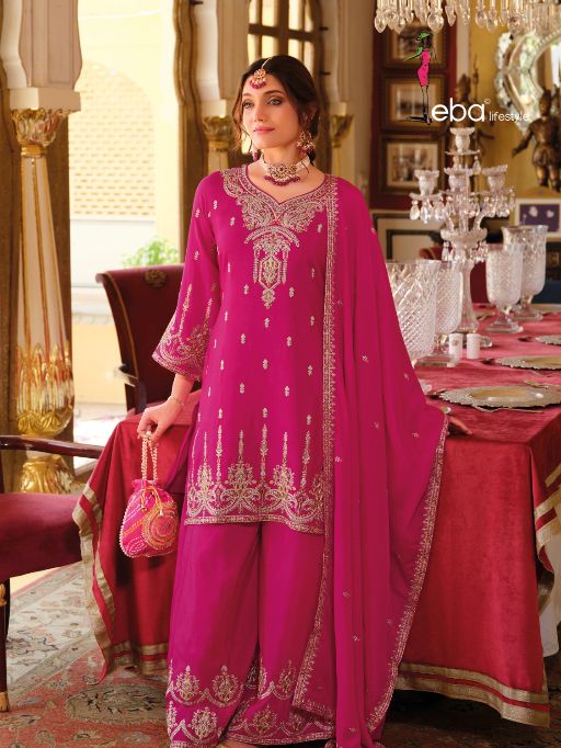 Eba Chhavi Wholesale Chinon Embroidered Salwar Suit Collection