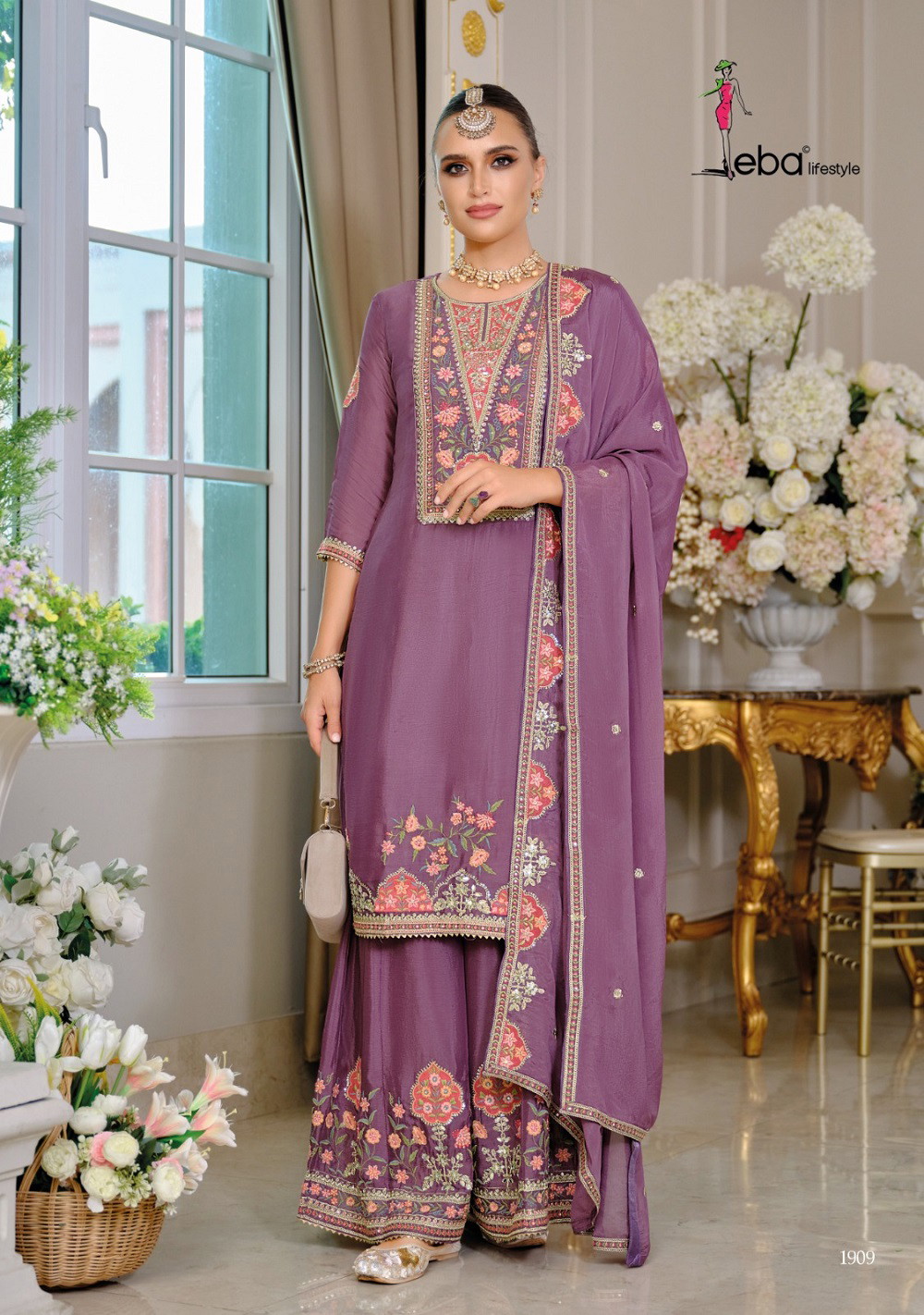 Eba Kiyara Wholesale Chinon Readymade Salwar Suit Collection