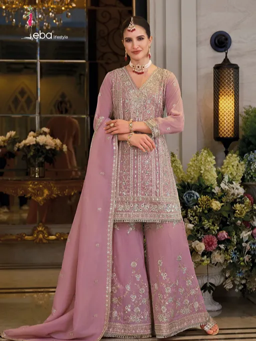 Eba Nayaab Wholesale Designer Shimmer Readymade Sharara Suit