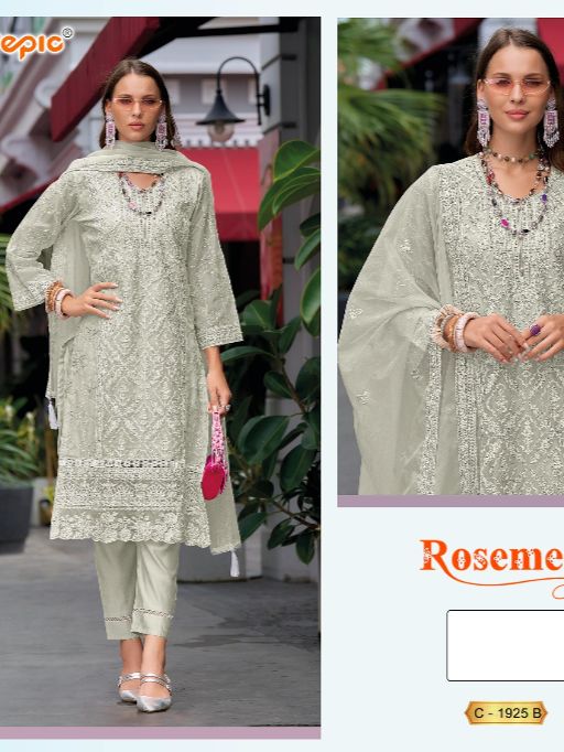 Fepic Rosemeen 1925 Organza Embroidered Pakistani Salwar Kameez