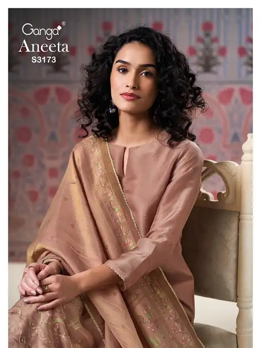 Ganga Aneeta 3173 Wholesale Premium Bemberg Silk Salwar Kameez