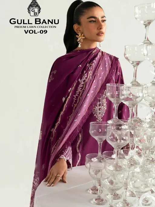 Gull A Ahmed Gull Banu Vol 9 Wholesale Karachi Printed Cotton Dress Material