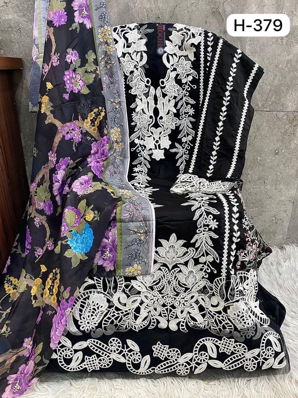 Hoor Tex H-379 A to D Wholesale Printed Cotton Salwar Suit Collection