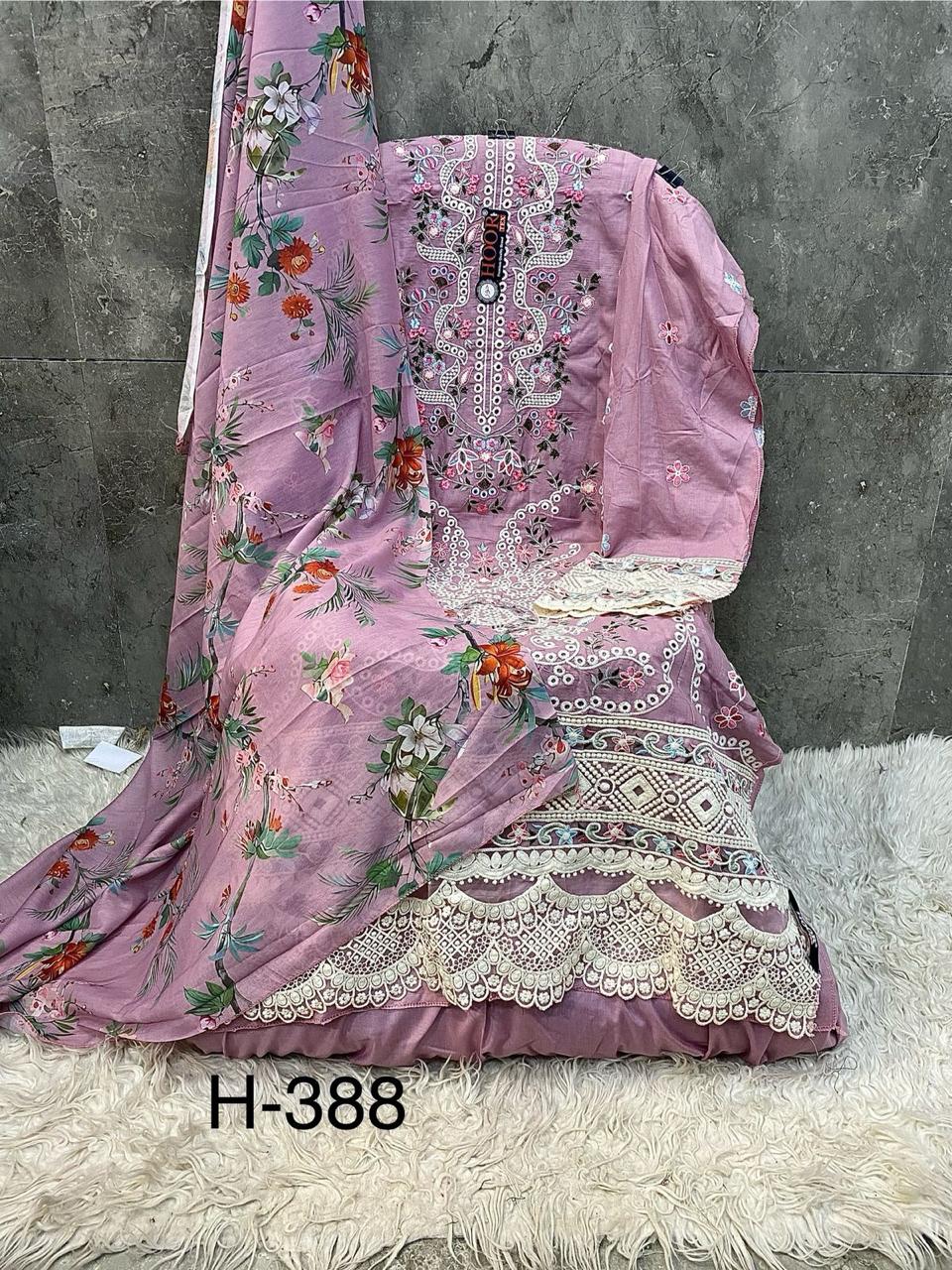 Hoor Tex H-388 Designs A to D Wholesale Heavy Cotton Pakistani Suit - Image 7