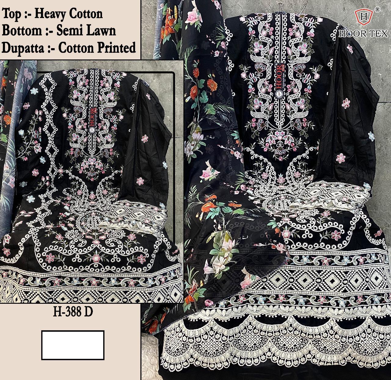 Hoor Tex H-388 Designs A to D Wholesale Heavy Cotton Pakistani Suit - Image 5
