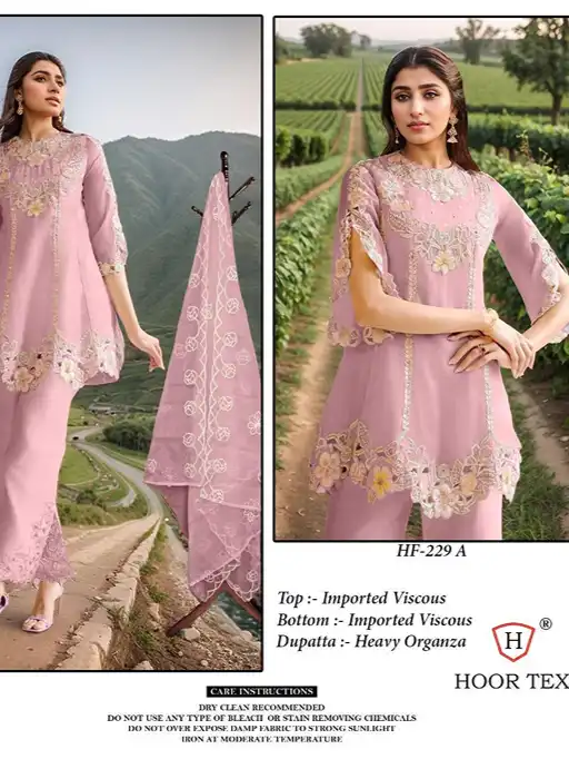 Hoor Tex HF-229 Viscose Readymade Pakistani Salwar Suit