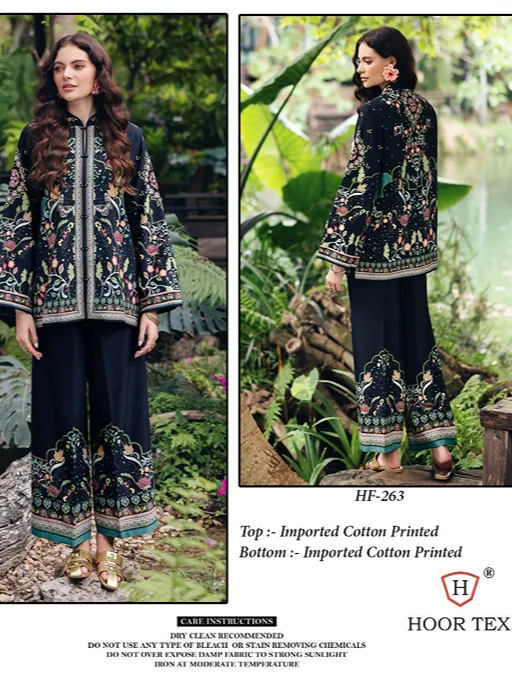 Hoor Tex HF-261 to 272 Wholesale Readymade Cotton Satin Pakistani Suit