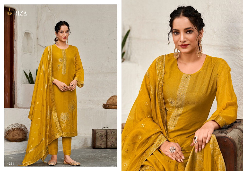 Ibiza Vivanta Wholesale Banglory Silk Jacquard Embroidery Salwar Suit Collection - Image 2