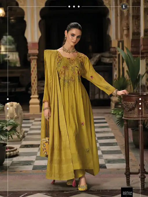 Kailee Meher Wholesale Readymade Premium Kantha Chanderi Salwar Suit - Image 2