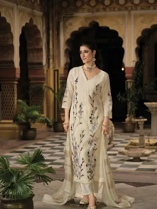 Kailee Meher Wholesale Readymade Premium Kantha Chanderi Salwar Suit - Image 3