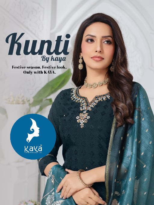 Kaya Kurti Kunti Straight Wholesale Chanderi Kurti With Bottom Dupatta