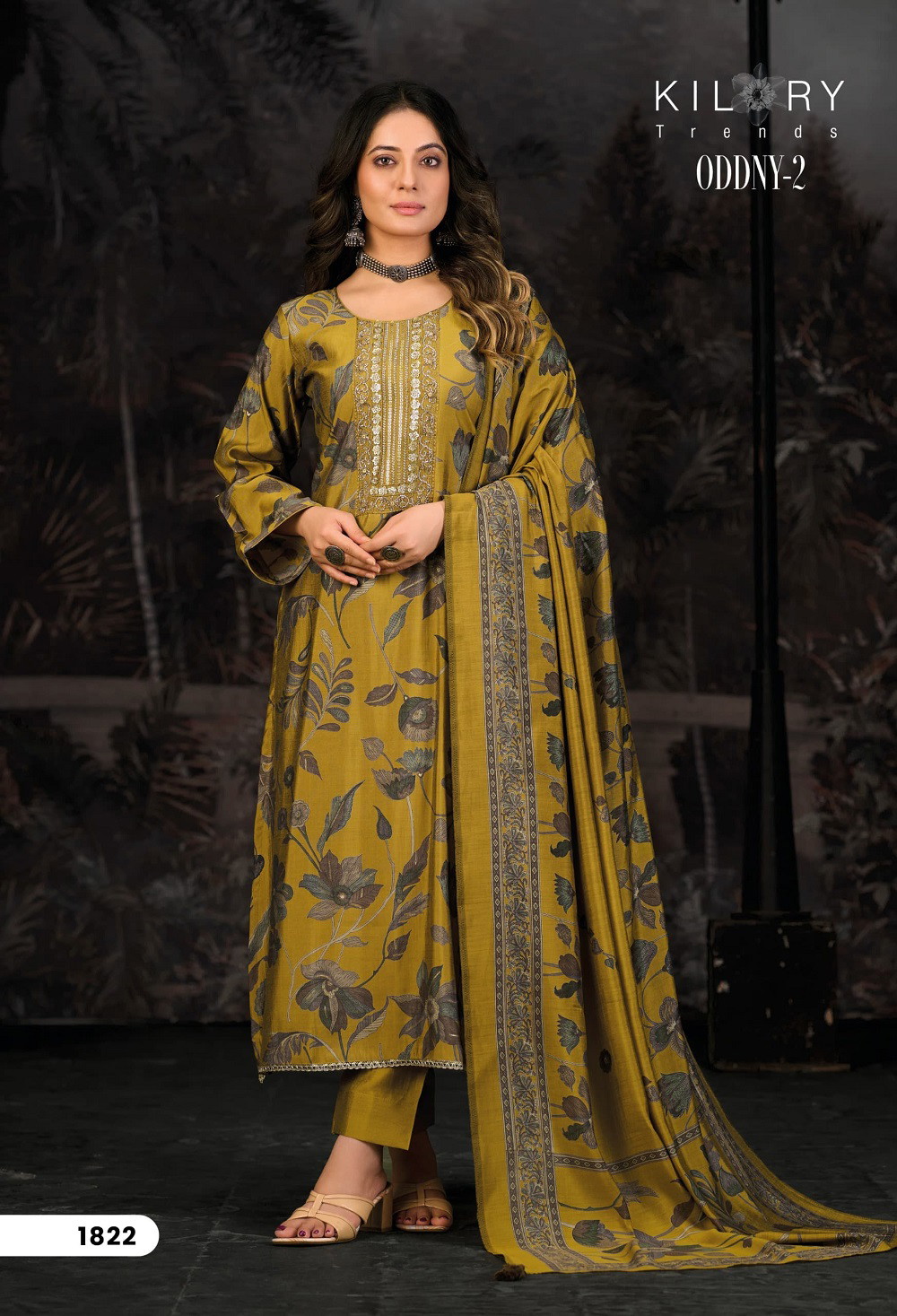 Kilory Oddny 2 Wholesale Maslin Silk Foil Printed Dress Material Collection