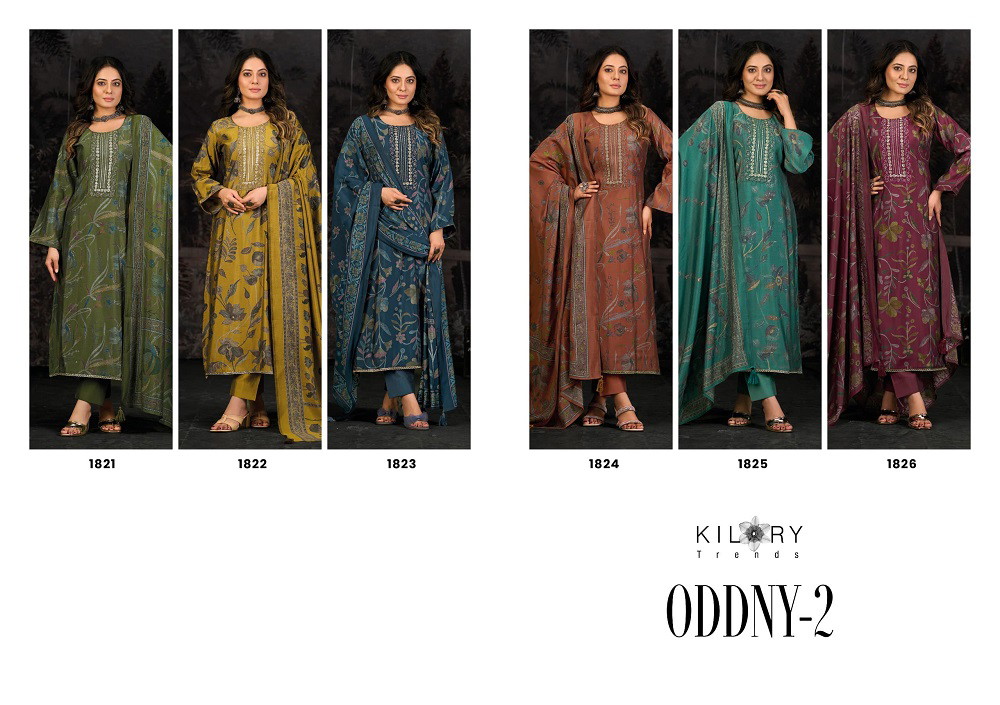 Kilory Oddny 2 Wholesale Maslin Silk Foil Printed Dress Material Collection - Image 8