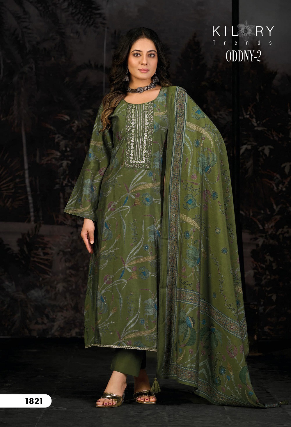 Kilory Oddny 2 Wholesale Maslin Silk Foil Printed Dress Material Collection - Image 5