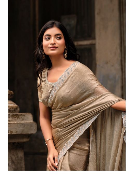 L.T. Fashions Classic Vol. 12 Wholesale NC Malai Silk Embroidery Saree Catalog - Image 8