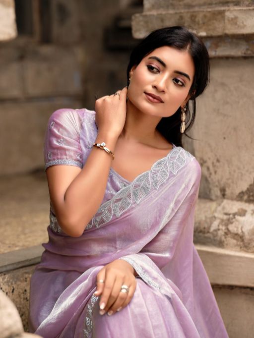 L.T. Fashions Classic Vol. 12 Wholesale NC Malai Silk Embroidery Saree Catalog - Image 9