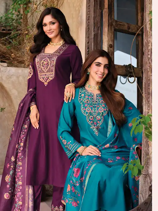 Lily & Lali Berlin Fancy Silk Festival Kurti With Dupatta Wholesale Catalog