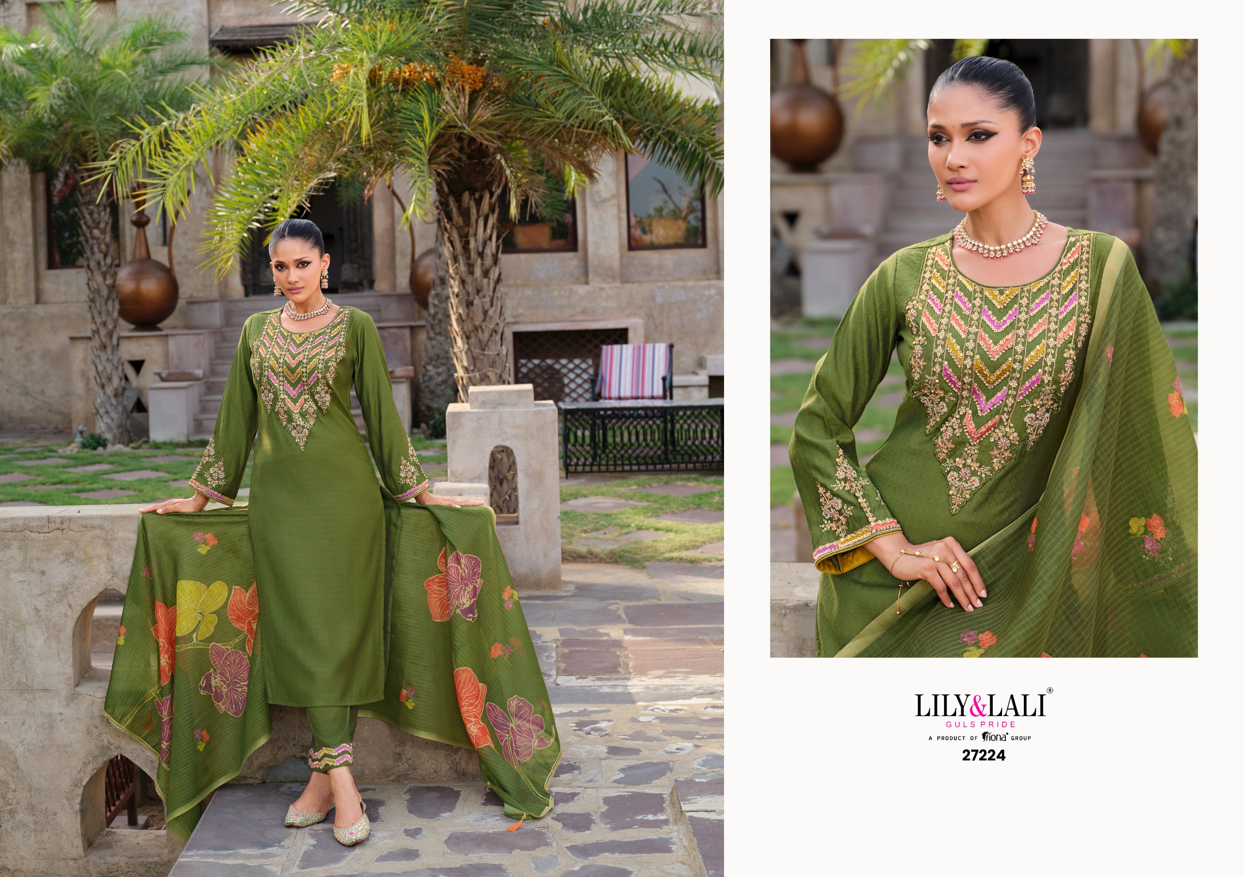 Lily & Lali Deepika Wholesale Festival Designer Silk Readymade Salwar Suit Collection - Image 6