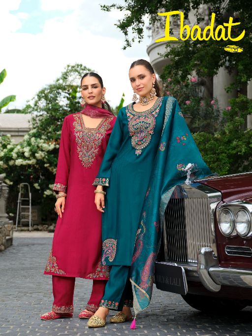 Lily & Lali Ibadat Wholesale Readymade Festival Viscose Silk Salwar Suit