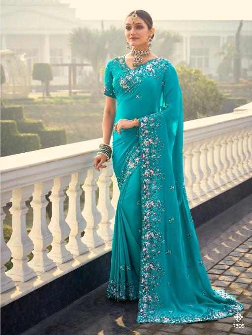 MN Shahi Poshak-3 Silk Banarasi Wholesale Fancy Sarees - Image 3