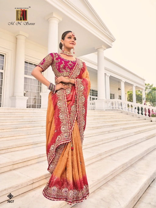 MN Shahi Poshak-3 Silk Banarasi Wholesale Fancy Sarees - Image 2