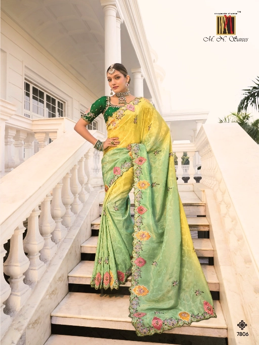 MN Shahi Poshak-3 Silk Banarasi Wholesale Fancy Sarees - Image 15