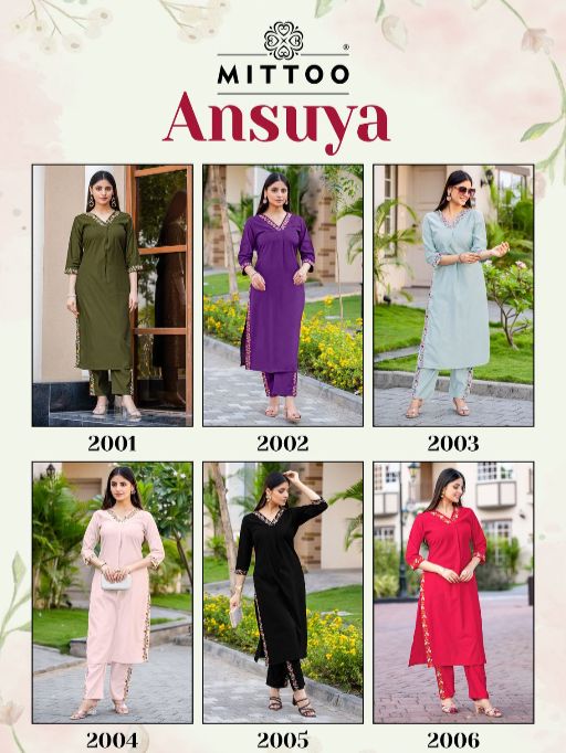 Mittoo Ansuya Wholesale Premium Gadhawal Kurti With Bottom - Image 6