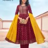 Mukesh Amrut Wholesale Rayon Embroidered Anarkali Kurti Bottom With Dupatta