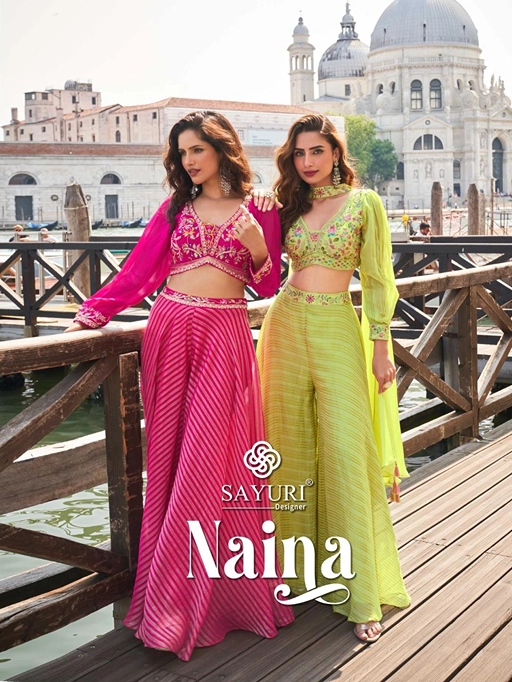 Sayuri Naina Wholesale Viscose  Silk Indo Western Catalog