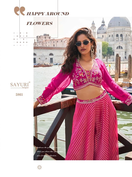 Sayuri Naina Wholesale Viscose Silk Indo Western Catalog - Image 9