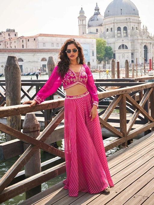 Sayuri Naina Wholesale Viscose Silk Indo Western Catalog - Image 8