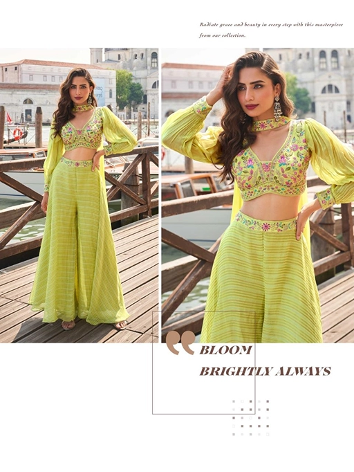 Sayuri Naina Wholesale Viscose Silk Indo Western Catalog - Image 5