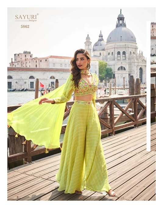 Sayuri Naina Wholesale Viscose Silk Indo Western Catalog - Image 4