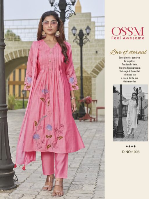 OSSM Festive Stories Vol 05 Wholesale Roman Silk Anarkali Kurti Catalog - Image 3
