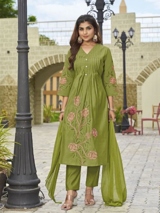 OSSM Festive Stories Vol 05 Wholesale Roman Silk Anarkali Kurti Catalog - Image 4