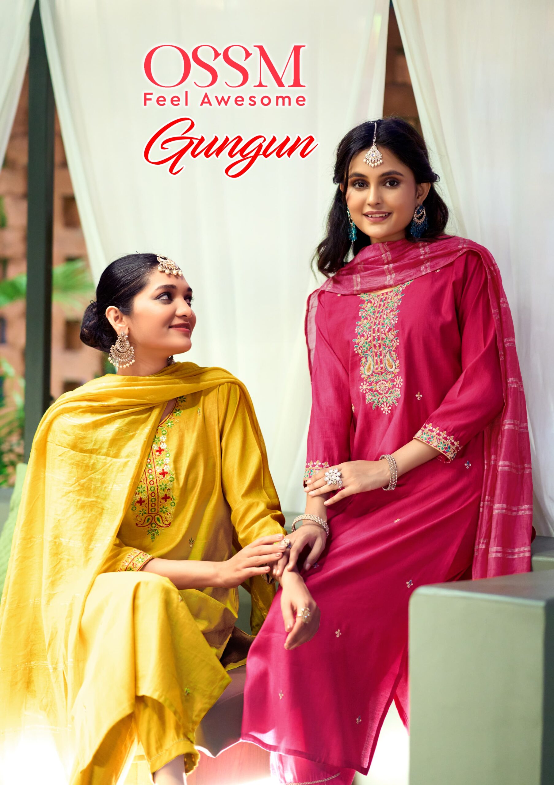 OSSM Gungun Wholesale Readymade Festival Viscos Silk Salwar Suit