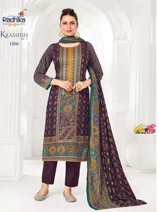 Radhika Kkashish Vol 1 Readymade Designer Satin Salwar Suit Wholesale Collection