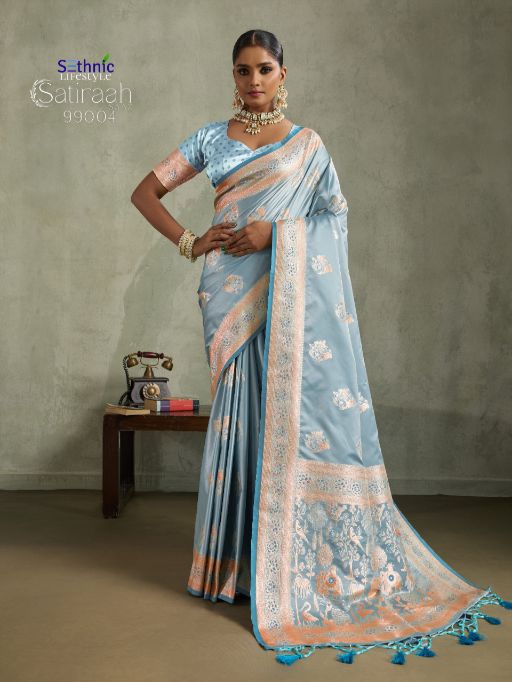 Sethnic Lifestyle Satiraah Satin Silk Banarasi Zari Saree Catalog