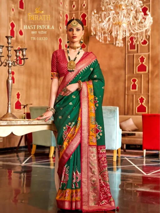 Trirath Hast Patola Mercerized Silk Saree with Sambalpuri Pallu Catalog