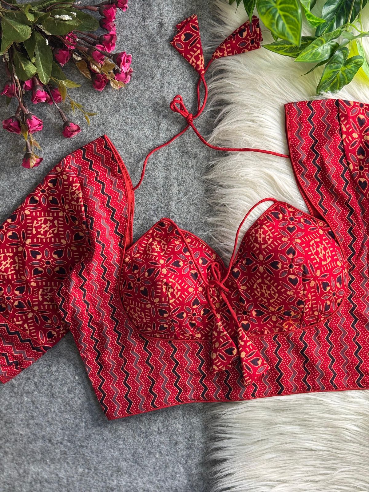 Vardan Ethnic Fab Mumtaz 2 Wholesale Ajrakh Cotton Fancy Blouse Collection