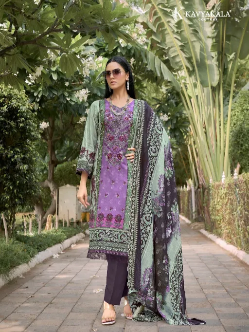 Vardan Ethnic Kavya Kala Anarkali Vol 15 Wholesale Fancy Cotton Printed Dress Material - Image 5