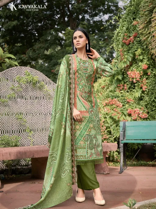 Vardan Ethnic Kavya Kala Anarkali Vol 15 Wholesale Fancy Cotton Printed Dress Material - Image 7