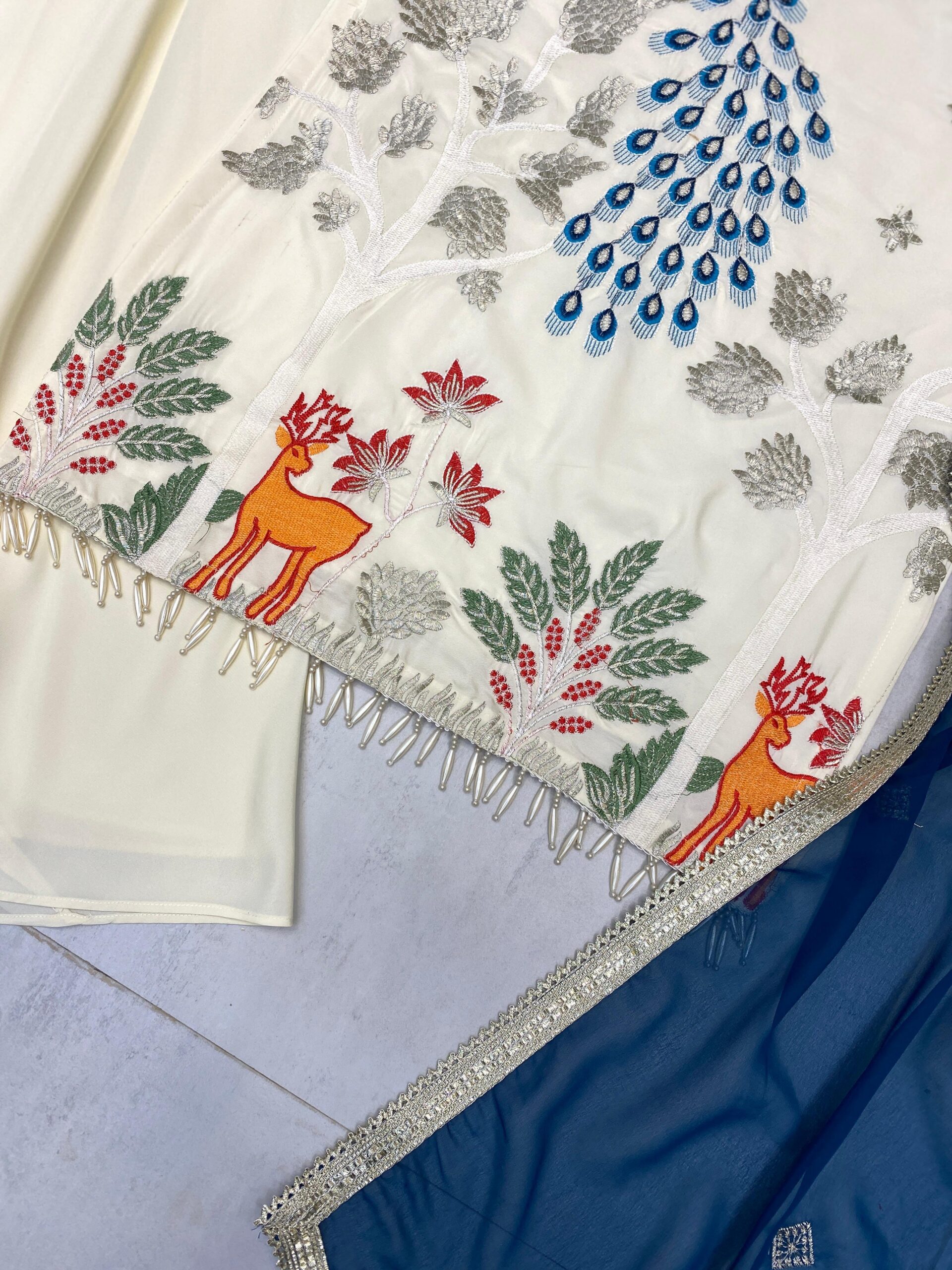 Vardan Ethnic LG-1994 French Crape Embroidered Readymade Salwar Suit - Image 14