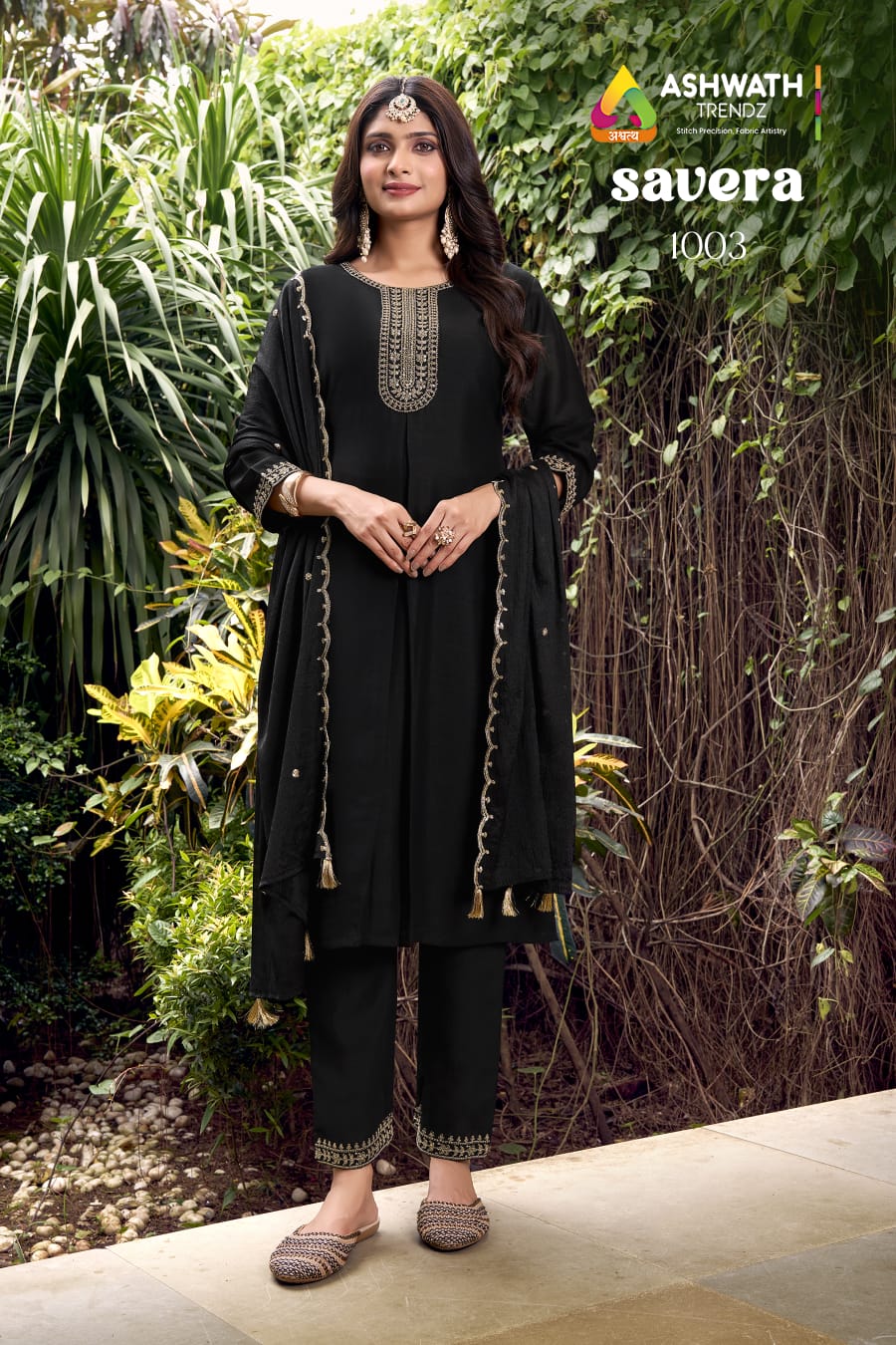 Vardan Ethnic SAVERA Wholesale Blooming Vichitra Kurti With Bottom Dupatta — Wholesale Kurtis, Vardan Ethnic wholesale from Surat - Gallery Image 6
