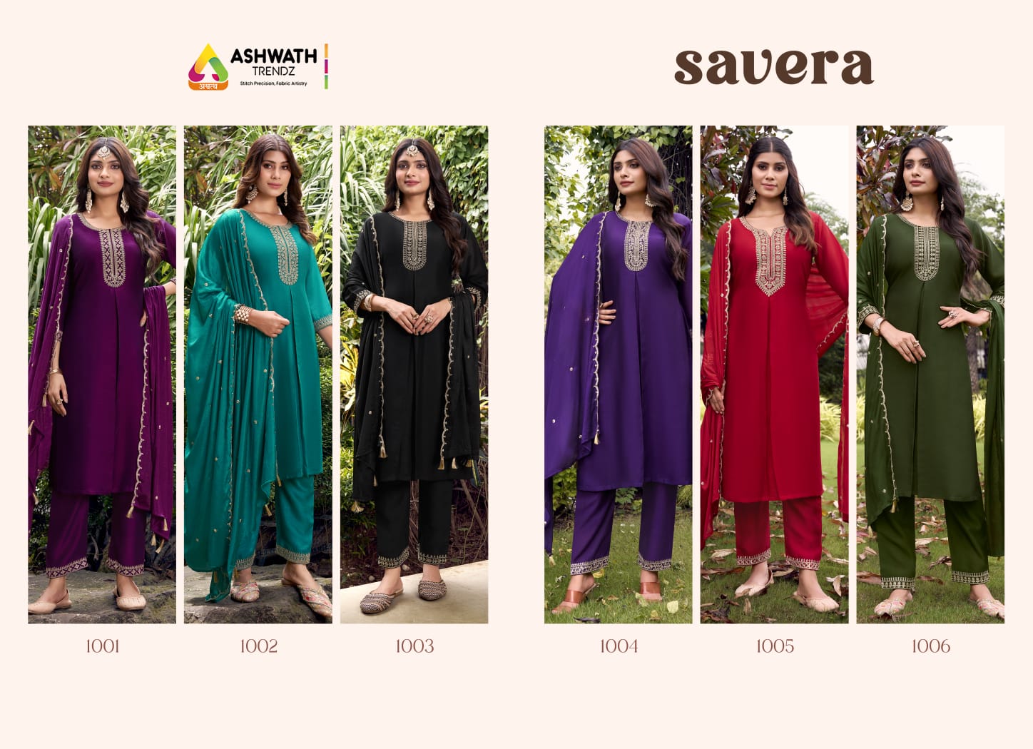 Vardan Ethnic SAVERA Wholesale Blooming Vichitra Kurti With Bottom Dupatta — Wholesale Kurtis, Vardan Ethnic wholesale from Surat — view 8