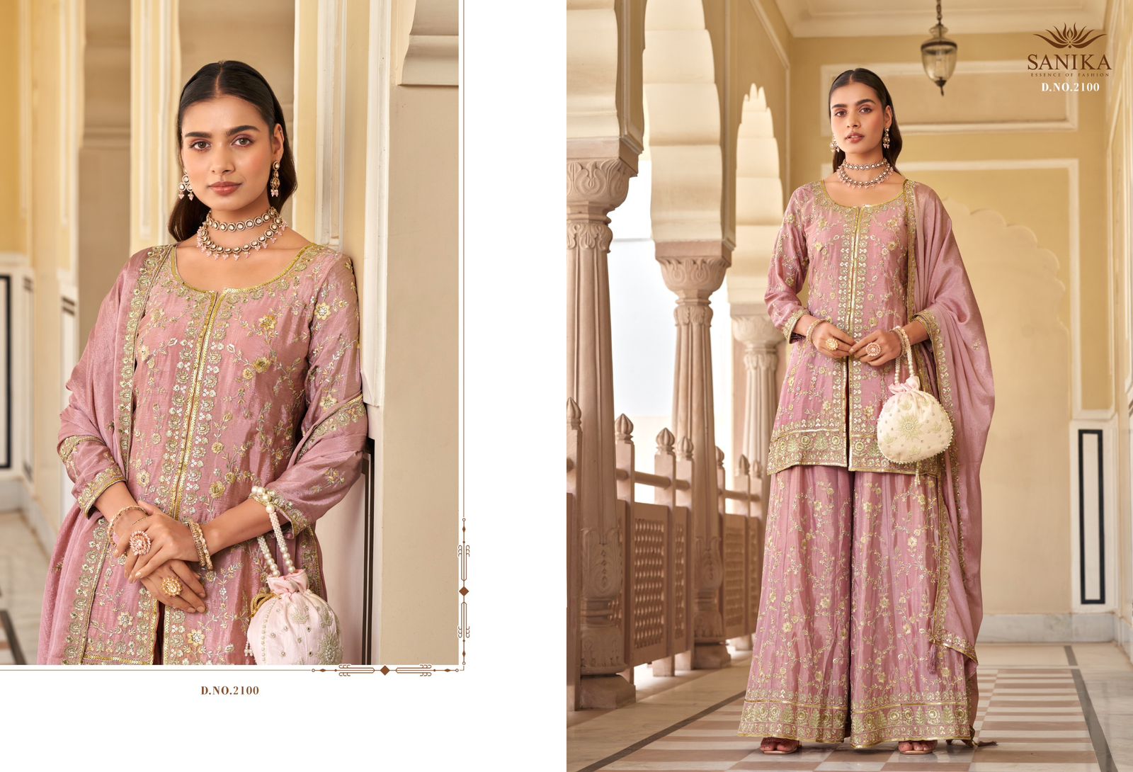 Vardan Ethnic Seerat Wholesale Readymade Chinon Silk Sharara Suit Collection - Image 2