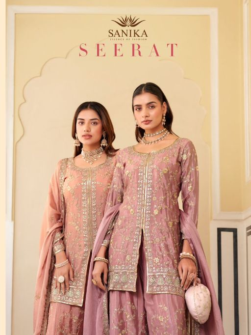 Vardan Ethnic Seerat Wholesale Readymade Chinon Silk Sharara Suit Collection