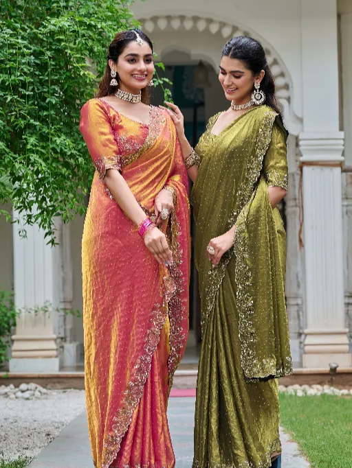 Vardan Ethnic Siya 007 Fancy Fendy Silk Diamond Work Saree