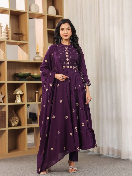 Vardan Ethnic TTT Wholesale Festival Pure Mal Cotton Anarkali Kurti Catalog - Image 4