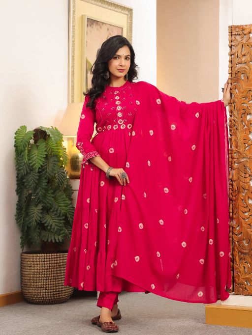 Vardan Ethnic TTT Wholesale Festival Pure Mal Cotton Anarkali Kurti Catalog - Image 5